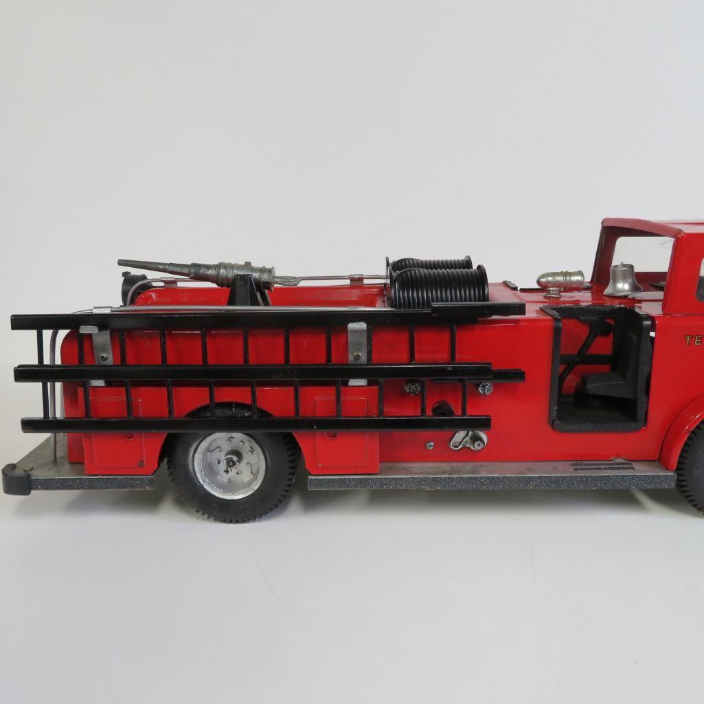 Buddy L Texaco Dealer fire engine toy with box