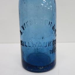 L. Werbach & Co. MIlwaukee Wisconsin blue Hutch bottle