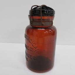 Phoenix Surgical Dressing Company, Milwaukee Wisconsin amber jar