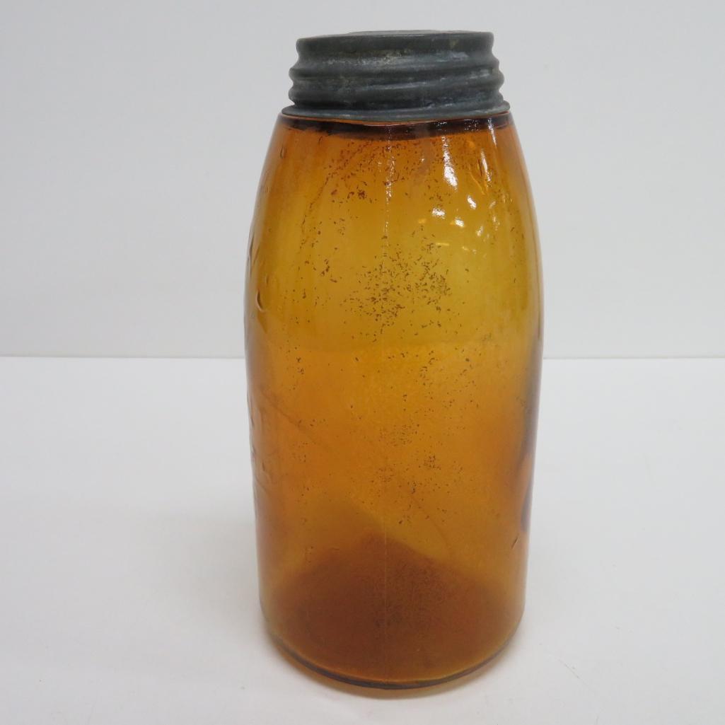 Amber Mason's half gallon canning jar, November 30, 1858
