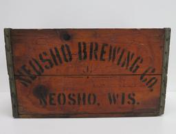 Neosho Brewing Co. wood advertising box