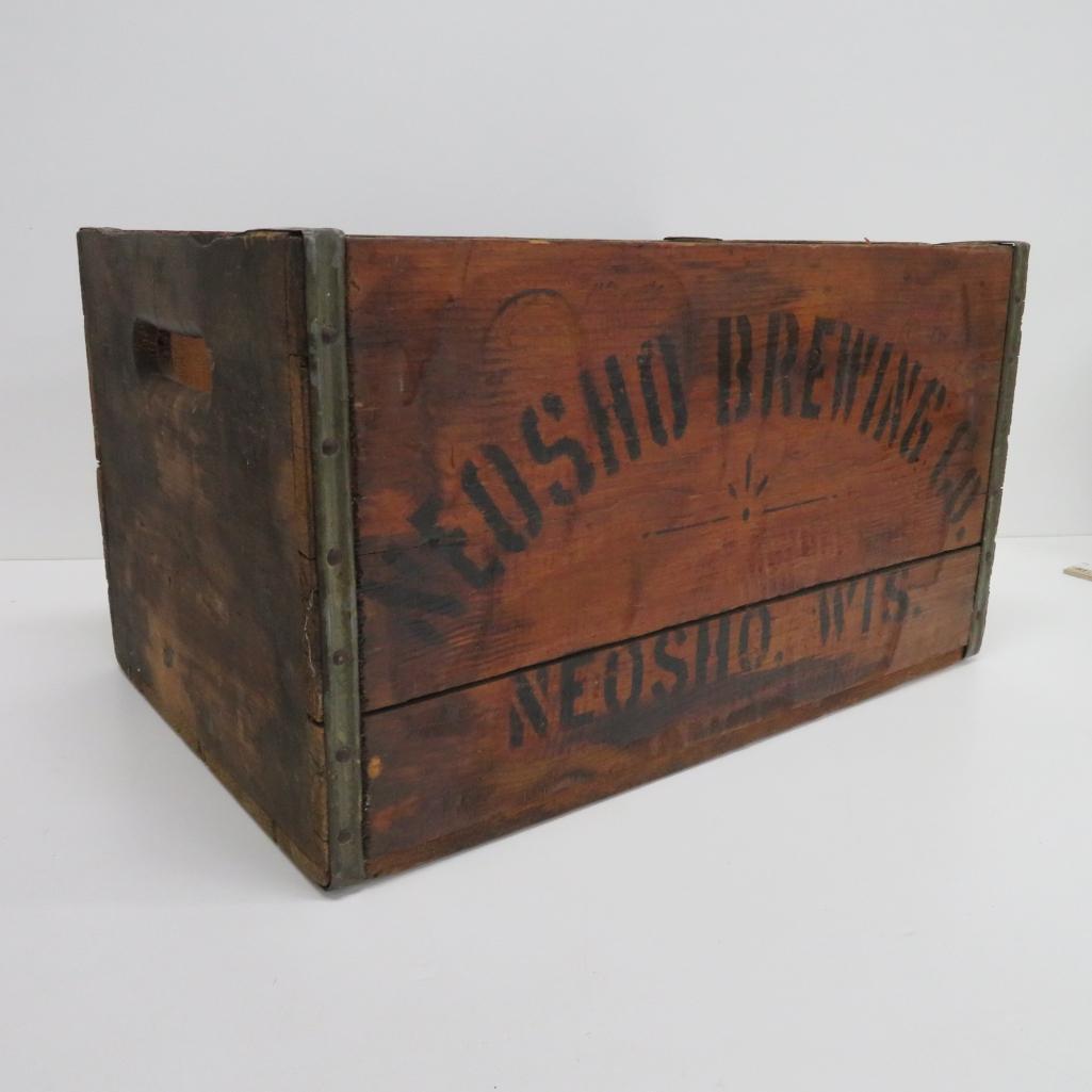 Neosho Brewing Co. wood advertising box