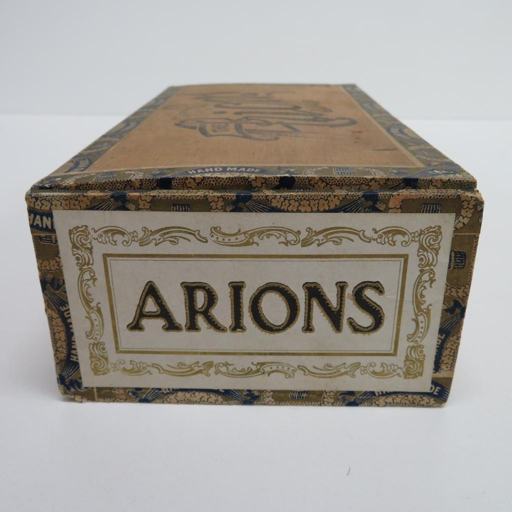 Arions wood cigar box, Kiel Wisconsin
