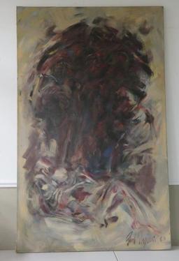 Large Abstract painting signed and dated 1963