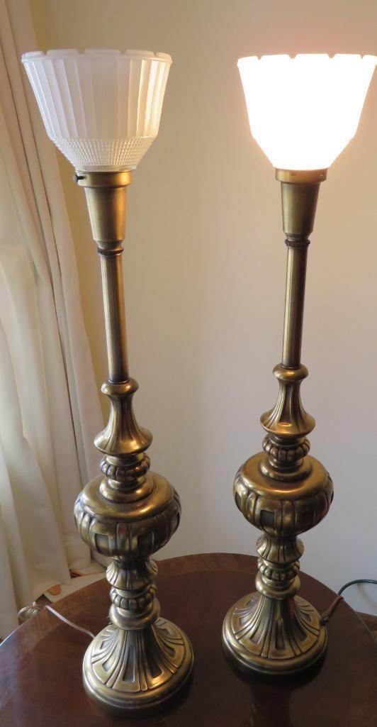 Two Ornate table lamps