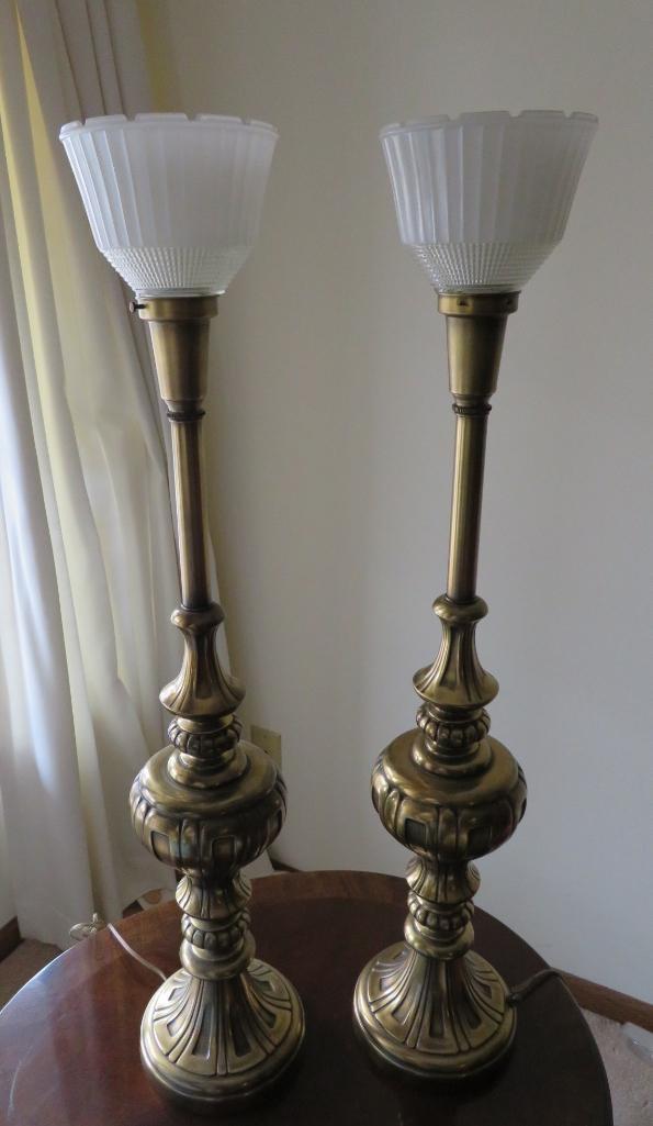 Two Ornate table lamps