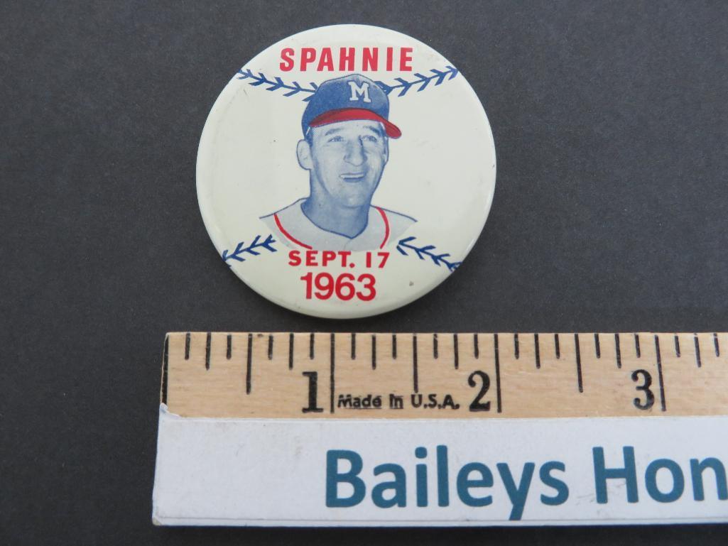 Milwaukee Braves pens and Spahnie Pin 1963