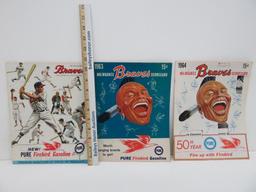 1962-1963-1964 Milwaukee Braves Scorecards