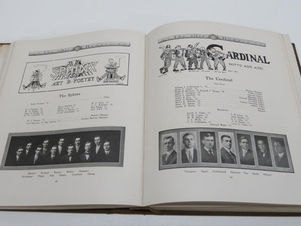 1911 Badger University of Wisconsin Yearbook