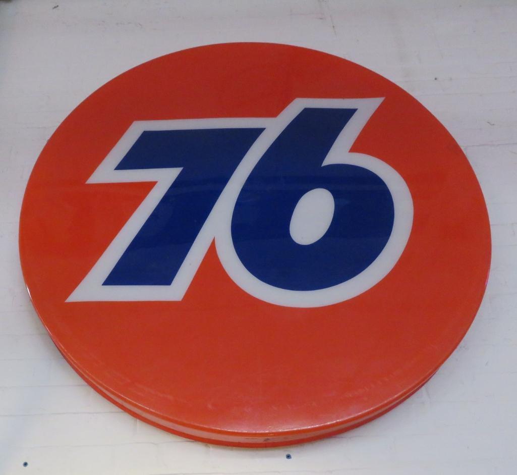 Large 76 plastic disc sign