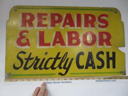 Wooden Repairs and Labor Sign