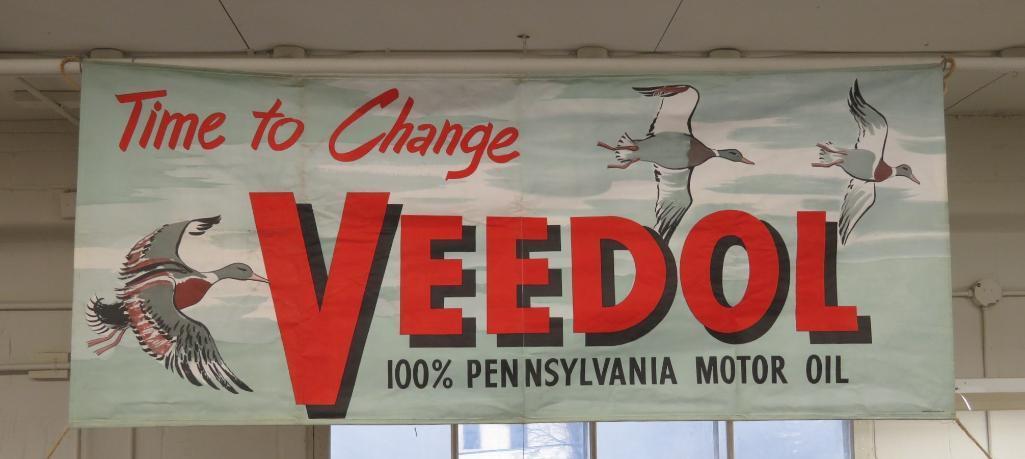 Veedol Pennsylvania Motor Oil vinyl banner