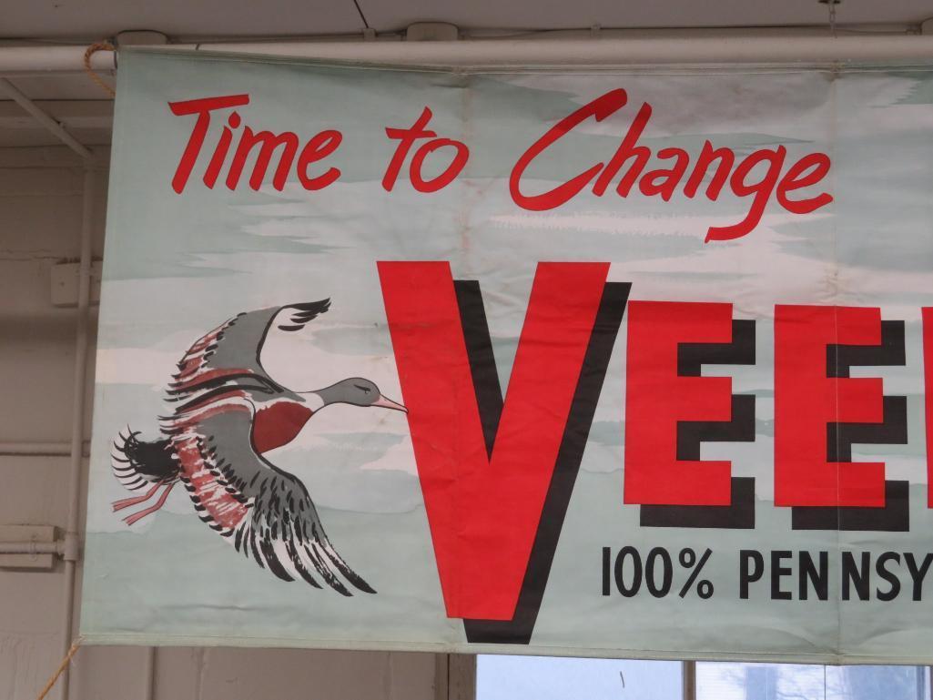 Veedol Pennsylvania Motor Oil vinyl banner