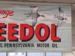 Veedol Pennsylvania Motor Oil vinyl banner