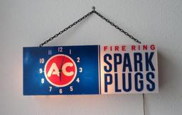 AC Spark Plug Lighted Clock