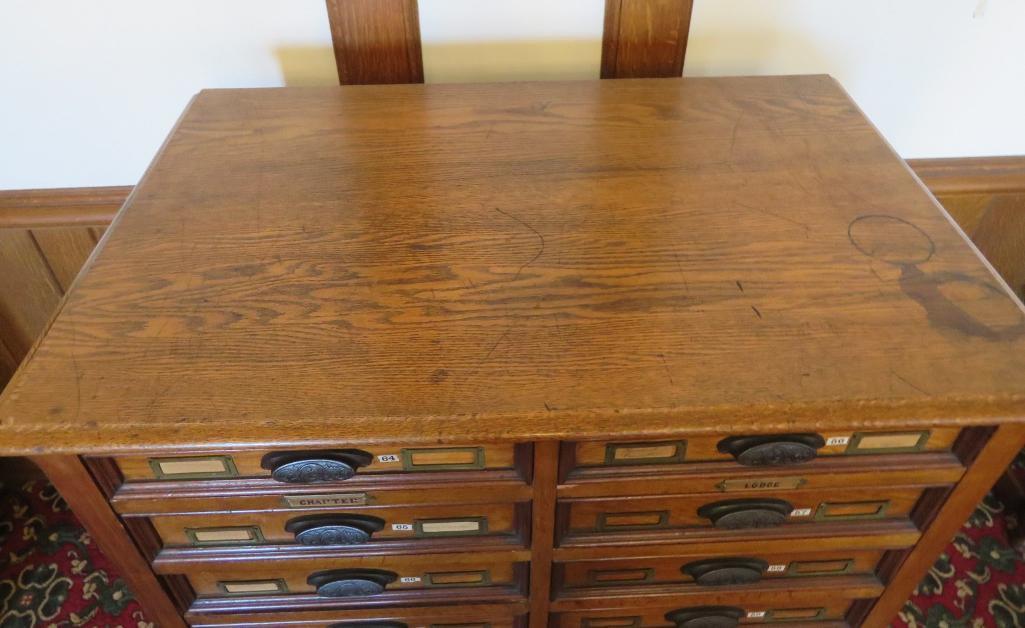 Spectacular Oak typeset cabinet