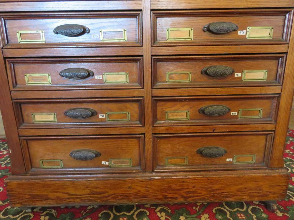 Spectacular Oak typeset cabinet
