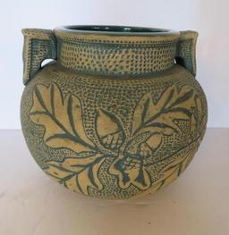 Redwing brushware vase with acorns