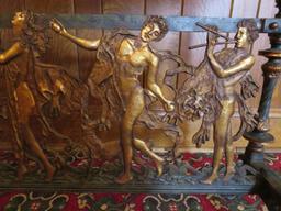 Outstanding Ornate metal table with dancing musicians