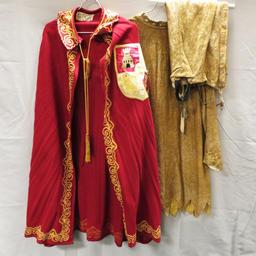 3 pc- Cloak, tunic and leggings, Medieval Renaissance Regalia