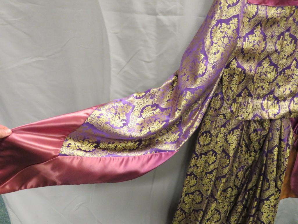 Two piece satin brocade costume