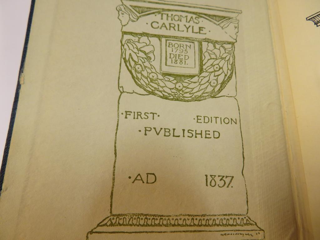 Leather bound French Revolution History by Thomas Carlyle , Vol 1-3