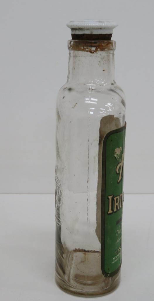 Hill's Horehound Irish Moss Lash's Bitters with original label and porcelain stopper