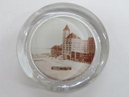 Illinois Central Depot, Chicago Ill, paperweight, 3"