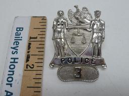 Police Hat Badge, #3, 2 1/4"