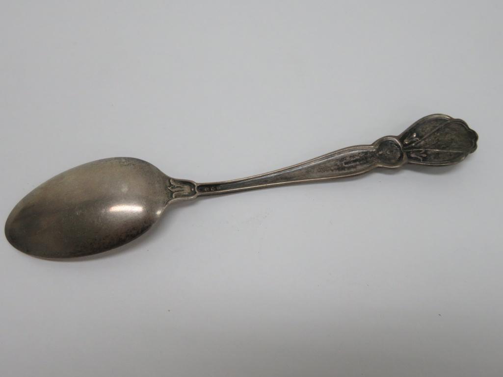 Four Sterling souvenir Spoons, Waukesha Wis and Phantom Lake