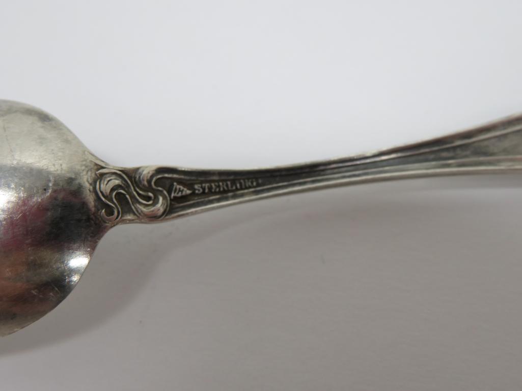 Four Sterling souvenir Spoons, Waukesha Wis and Phantom Lake