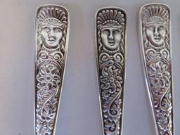 Six Assyrian Pattern 1847 Rogers Bros A1, fish forks