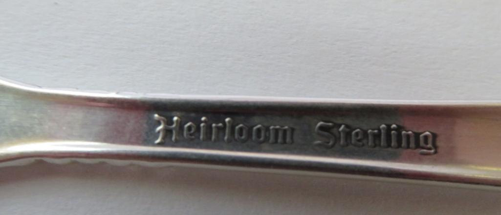 Sterling silver flatware set, Heirloom sterling, Damask Rose, 98 pieces
