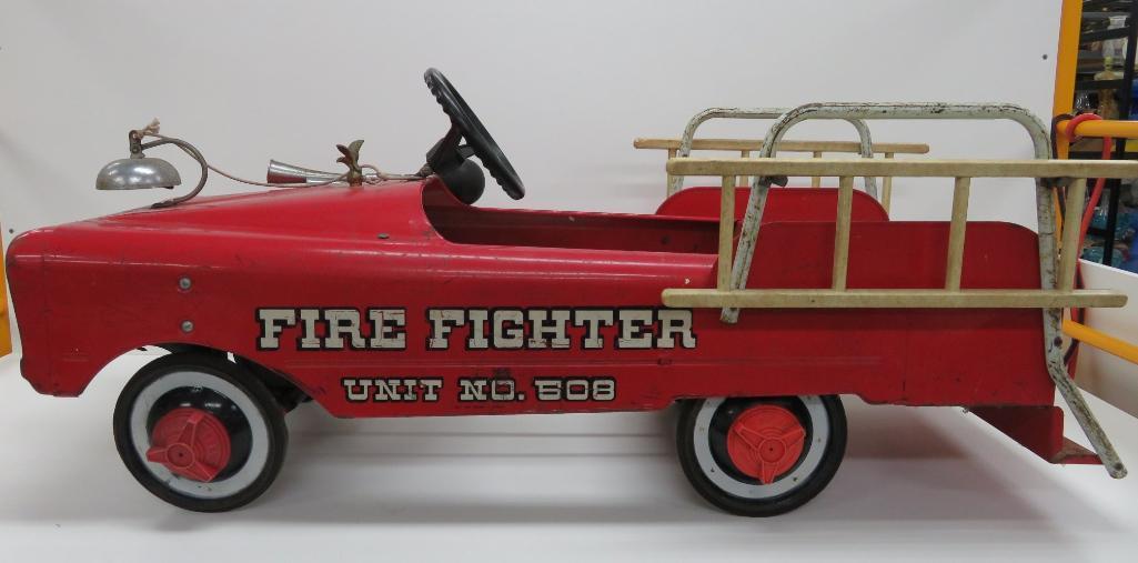 Vintage AMF Fire Fighter Unit No 508 Pedal Car