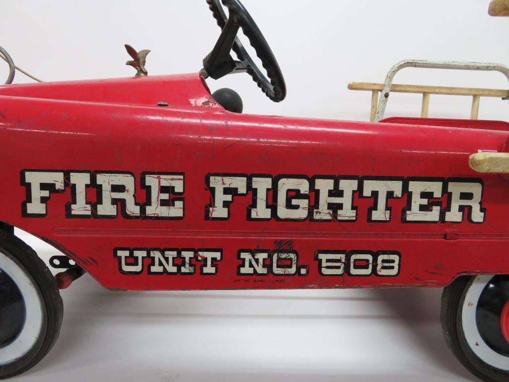 Vintage AMF Fire Fighter Unit No 508 Pedal Car