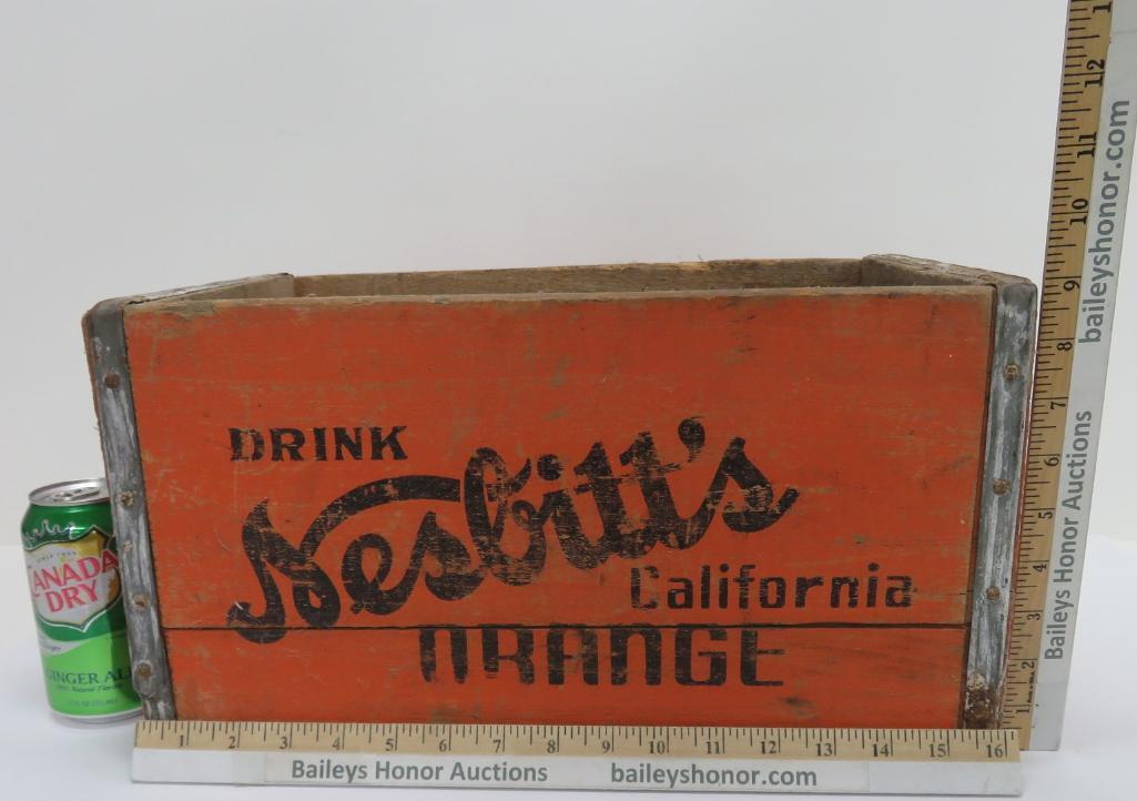 Wooden Nesbitt's Orange soda box, Madison Wisc