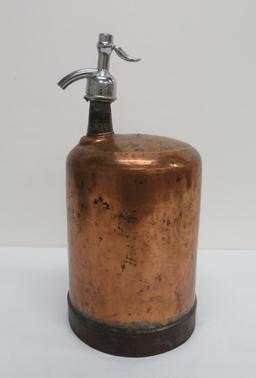 Zweitusch Milwaukee Wis, copper seltzer siphon bottle, 14"