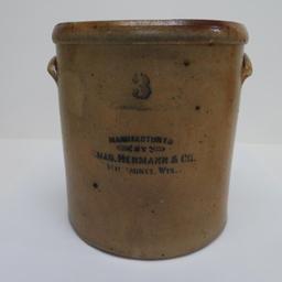 3 gallon Chas Hermann & Co crock, Milwaukee Wis