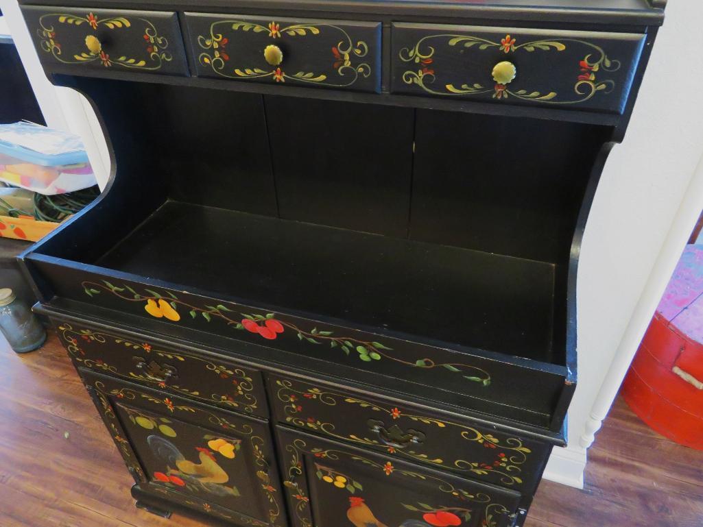 Country Decorated cabinet - Chickens