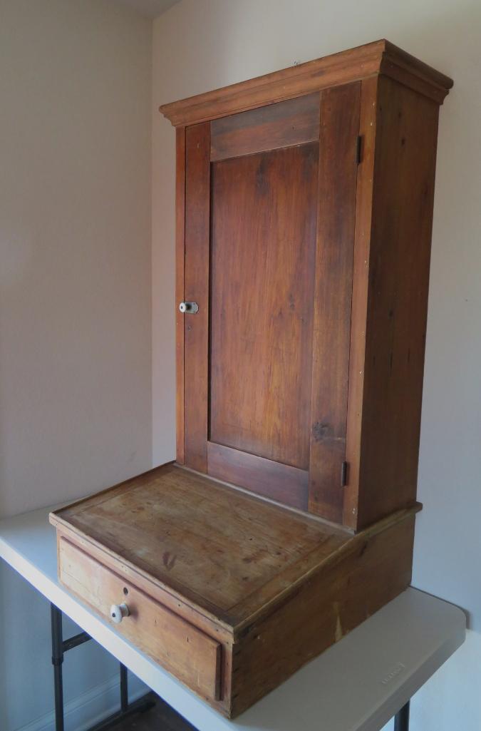 Primitive Table Top Desk Cabinet