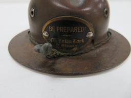 Be Prepared Union Bank of Milwaukee, Military Hat, Buddy Bank