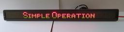 37" Alpha 220C LED Sign, tri color, single line, NO CORD included