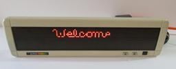 13" Alpha LED Sign PPD 220 Red Programmable Sign, two lines