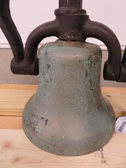 Railroad Bell, brass bell and yoke, 18"