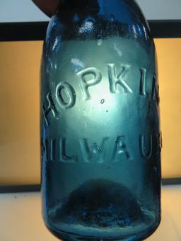 Hopkins Milwaukee Hutchinson bottle, 7 1/2"