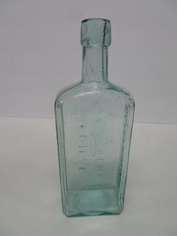 Dr Kennedy Medical Discovery aqua bottle, 9", Roxbury Mass