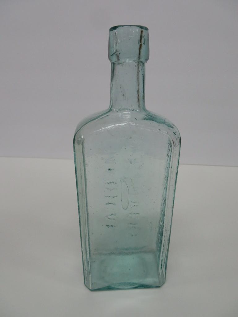 Dr Kennedy Medical Discovery aqua bottle, 9", Roxbury Mass