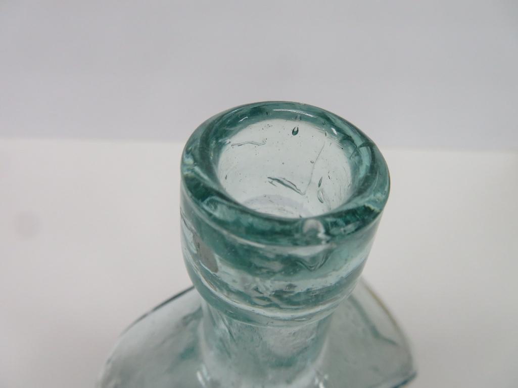 Dr Kennedy Medical Discovery aqua bottle, 9", Roxbury Mass