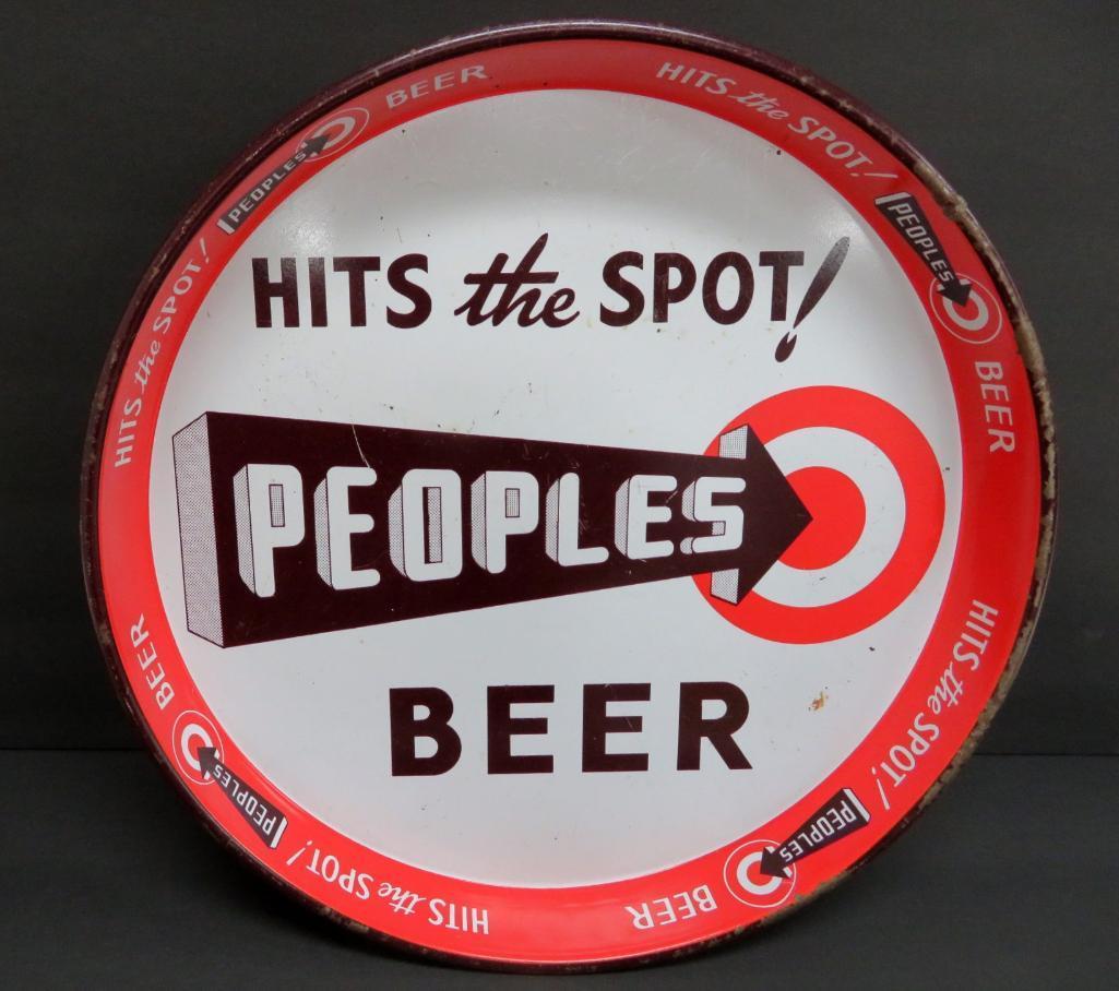 Peoples Beer Tray, Hits the Spot, 11 1/2"