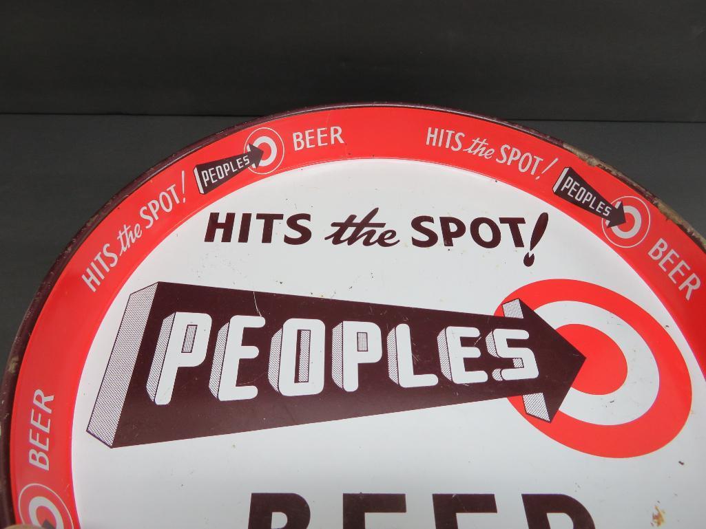 Peoples Beer Tray, Hits the Spot, 11 1/2"